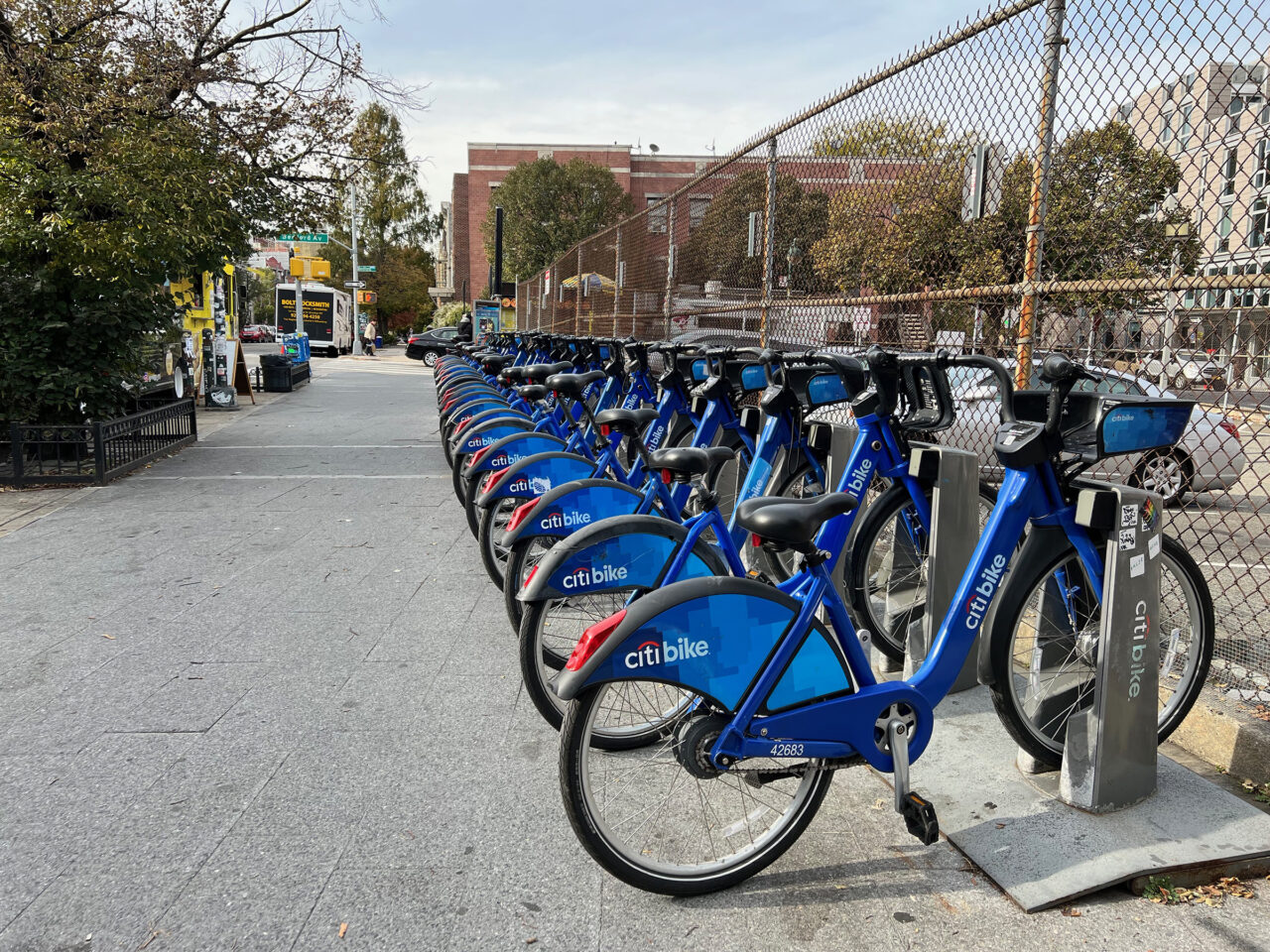 Citibike bike station in Williamsburg Brooklyn